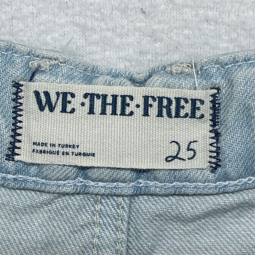 WE THE FREE PEOPLE Shorts 25 Beginners Luck Slouch Cut Off Cuffed Blue - Picture 5 of 15